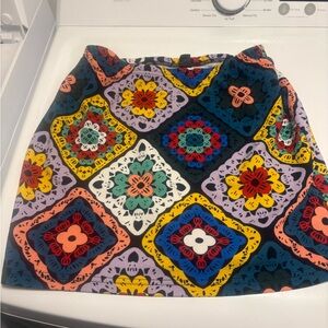 SHEIN Multicolor Geometric Mini Skirt